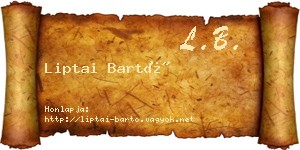 Liptai Bartó névjegykártya